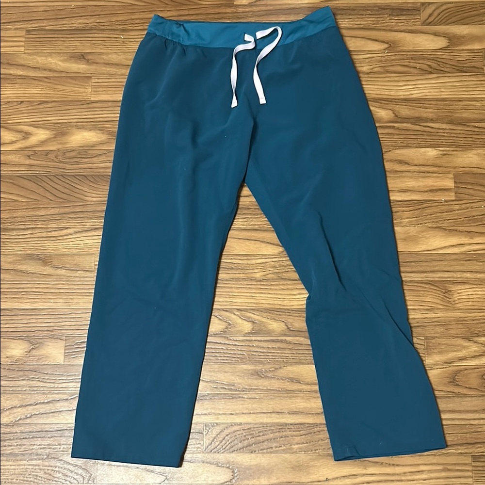 Figs Blue Straight Leg Pants with Relaxed Fit